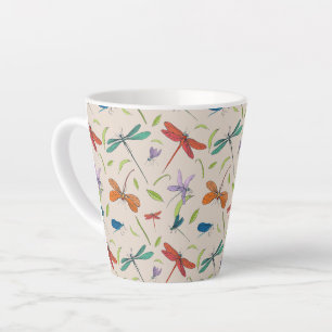 Moth Butterfly Pattern Latte Mug
