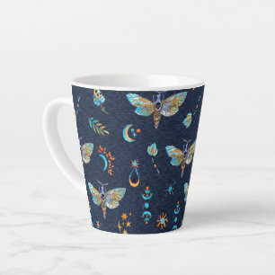  moth butterfly pattern Latte Mug