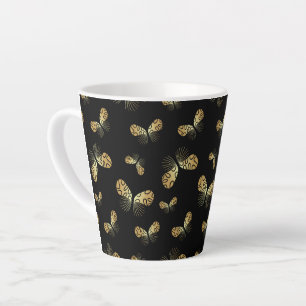 moth butterfly pattern Latte Mug