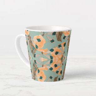  moth butterfly pattern Latte Mug