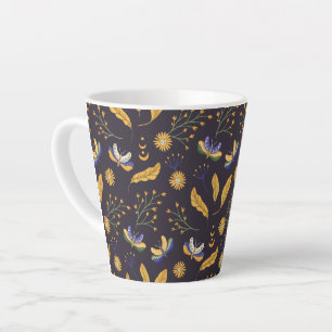 moth butterfly pattern Latte Mug