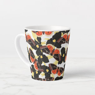 moth butterfly pattern Latte Mug
