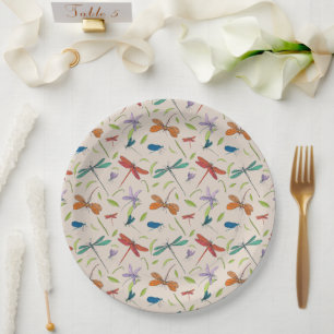 Moth Butterfly Pattern Paper Plate