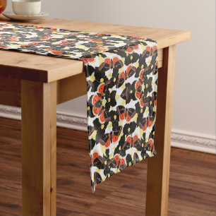 Moth Butterfly Pattern Short Table Runner