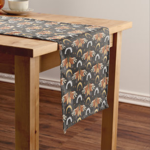 Moth Butterfly Pattern Short Table Runner