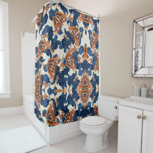 Moth Butterfly Pattern Shower Curtain