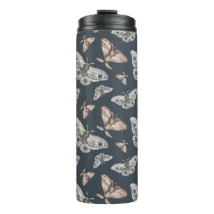 Moth Butterfly Pattern Thermal Tumbler