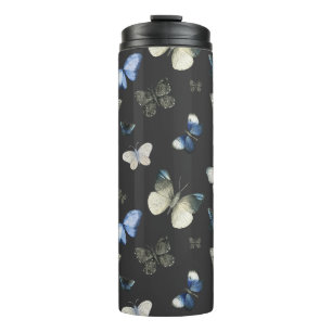 Moth Butterfly Pattern Thermal Tumbler