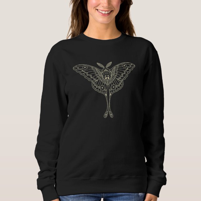 Moth Dark Academia Clothes Aesthetic Celestial Ast Sweatshirt (Front)