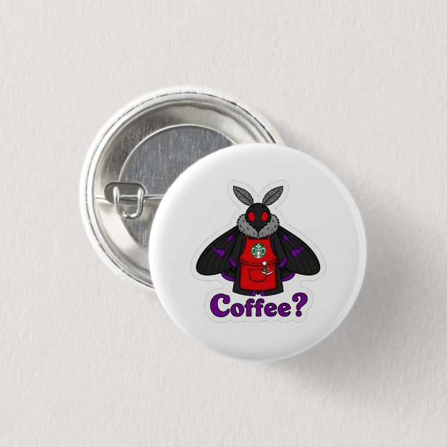 Moth Full Of Coffee Christmas Edition 3 Cm Round Badge (Front & Back)