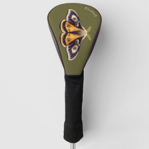 Moth Insect Art Goblincore Saturnia Witchy Green Golf Head Cover