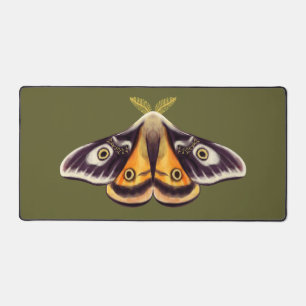 Moth Insect Art Goblincore Witchy Green Butterfly Desk Mat