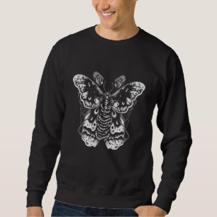 Moth Insect Magical Esoteric Line Illustration 6 Sweatshirt