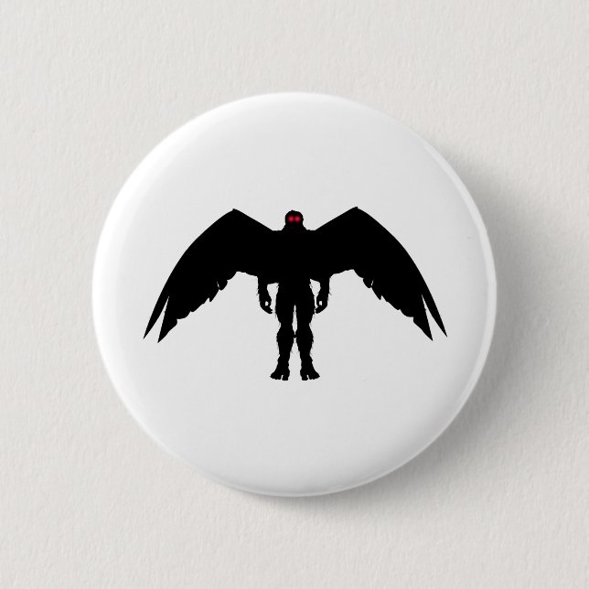 Moth Man 6 Cm Round Badge (Front)