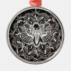 Moth Mandala Metal Tree Decoration