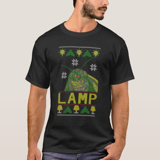 Moth Meme Lamp Ugly Christmas Sweater (Front)