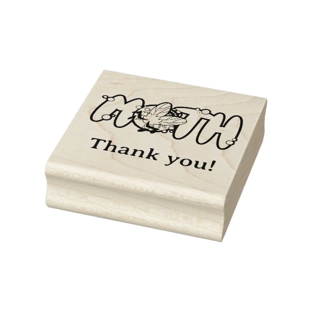 Moth, night butterfly thank you! rubber stamp (Stamp)