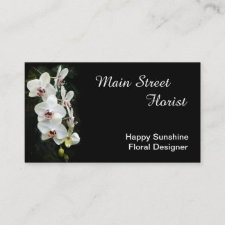 Moth Orchid White Flowers Business Card