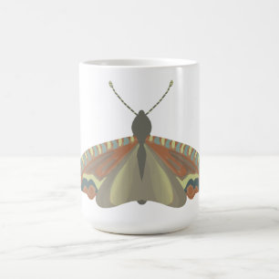 Moth painted coffee mug