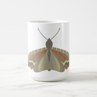 Moth painted coffee mug