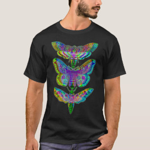 Moth Pastelgoth Psychedelic Occult Grunge Distress T-Shirt