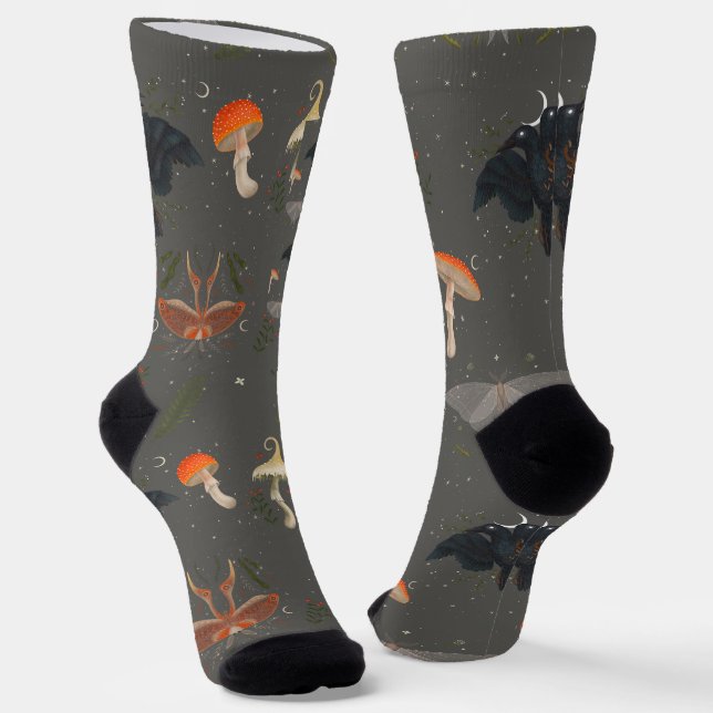 Moth Pattern  Socks (Angled)
