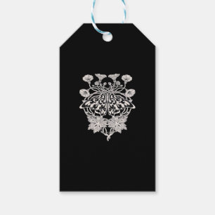 Moth Talisman - Whimsigoth Screenprint Style Drawi Gift Tags