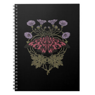 Moth Talisman - Whimsigoth Witchy Art - Color Vers Notebook
