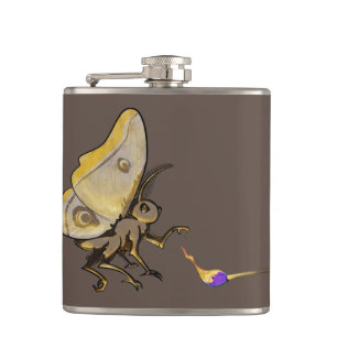 Moth to a Flame Hip Flask