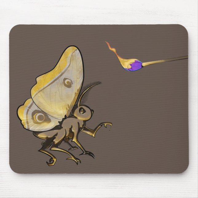 Moth to a Flame Mouse Pad (Front)