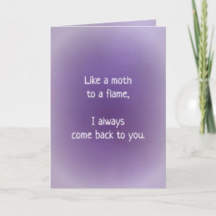 Moth To a Flame Poem Holiday Card