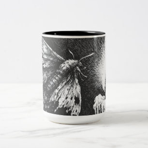 Moth to the Flame — by BurnsInHell Two-Tone Coffee Mug