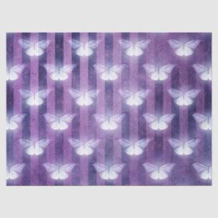 Moth white purple striped pattern mystical tissue paper