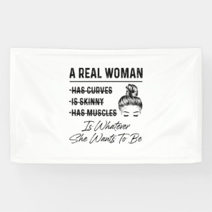 Mother A Real Woman Birthday Banner