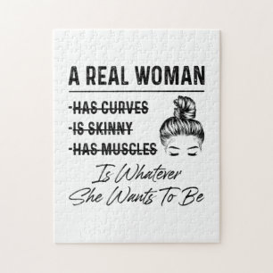 Mother A Real Woman Birthday Jigsaw Puzzle