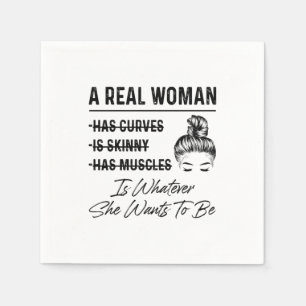 Mother A Real Woman Birthday Napkin