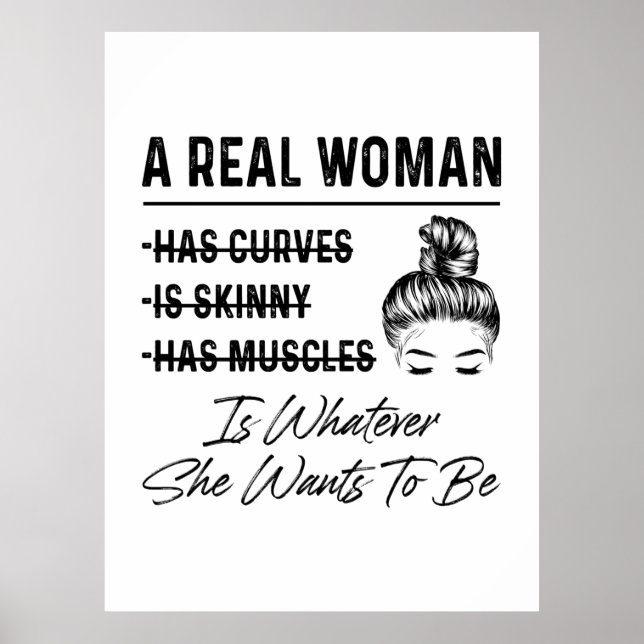 Mother A Real Woman Birthday Poster (Front)