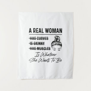 Mother A Real Woman Birthday Tapestry