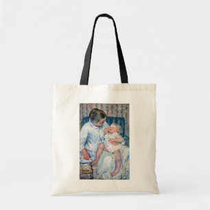 Mother About to Wash Her Sleepy Child, Cassatt Tote Bag