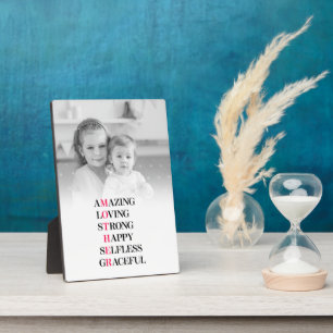 Mother Acronym Photo Plaque