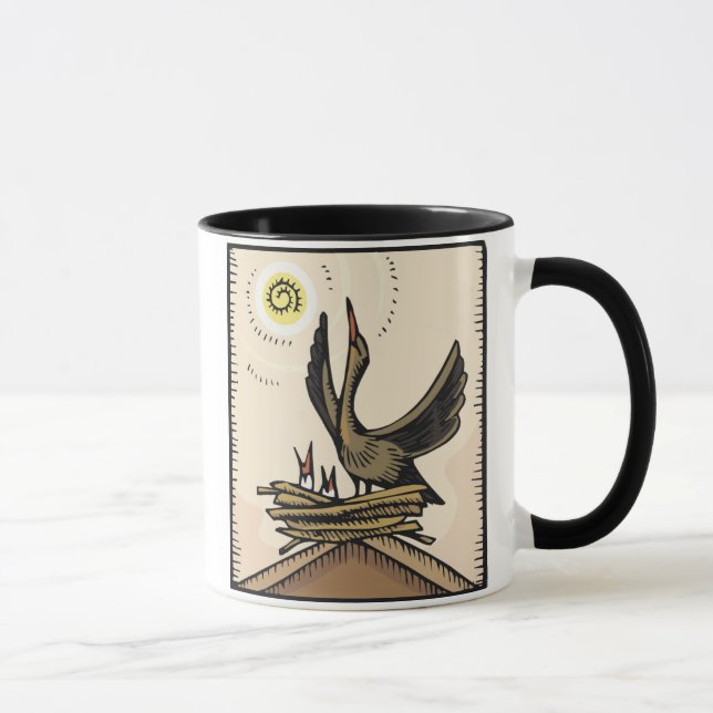 Mother and Baby Birds Mug (Right)