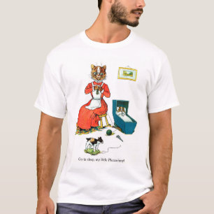 Mother and Baby Cat, Louis Wain T-Shirt
