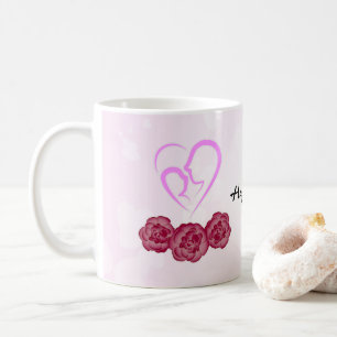 Mother and Baby Child Carnation Mother's Day Coffee Mug