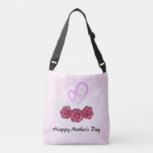 Mother and Baby Child Carnation Mother's Day Crossbody Bag