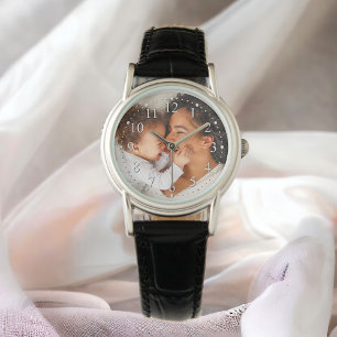 Mother and Baby Custom Photo Mother's Day Watch