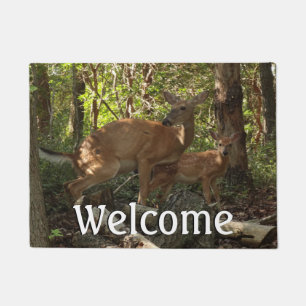 Mother and Baby Deer at Shenandoah National Park Doormat