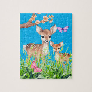 Mother and Baby Deer Jigsaw Puzzle