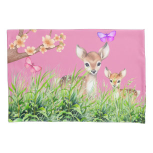 Mother and Baby Deer Pillowcase