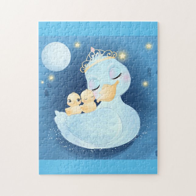 Mother And Baby Duck Jigsaw Puzzle (Vertical)