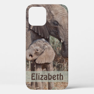 Mother and Baby Elephant iPhone 12 Case